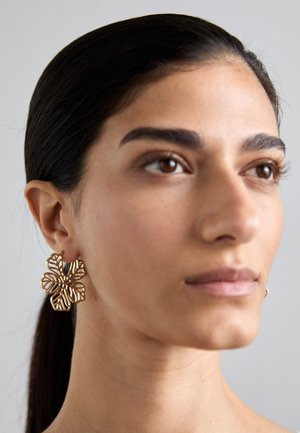 FLOWER HOOP - Ohrringe - gold-coloured