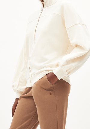 Felpa con zip - beige