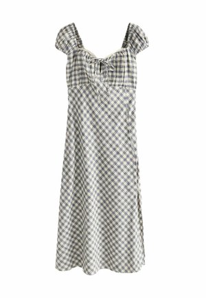 PUFF SLEEVE - Rochie de zi - navy blue gingham