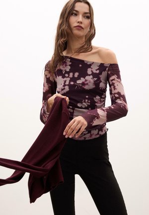Blúzka - mottled dark purple