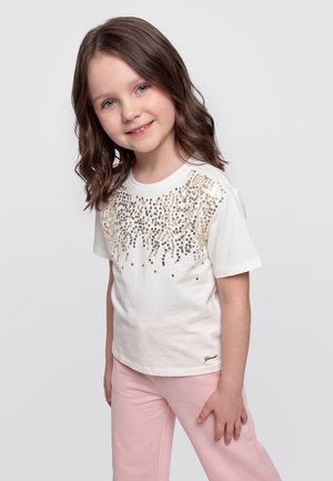Guess, PAILLETTEN-T-SHIRT - T-shirt imprimé - weiß