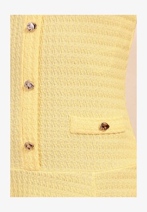 Friends Like These, REGULAR FIT - DROP WAIST SLEEVELESS TEXTURED JERSEY MIDI DRESS . - Jerseyjurk - yellow
