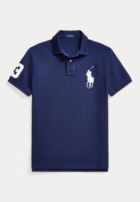 CUSTOM SLIM FIT BIG PONY MESH POLO SHIRT - Polotričko - newport navy