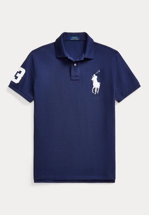 CUSTOM SLIM FIT BIG PONY MESH POLO SHIRT - Πόλο - newport navy