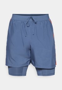 LAUNCH - 2-i-1-shorts - downpour gray/fire