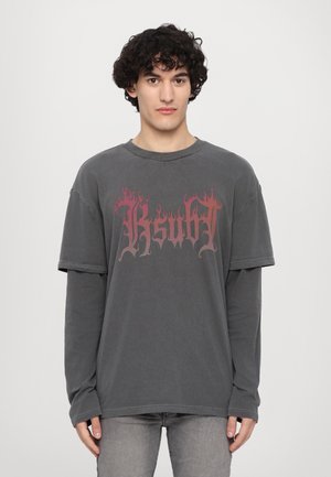 FUEGO LAYERED TEE FADED  - T-shirt à manches longues - black