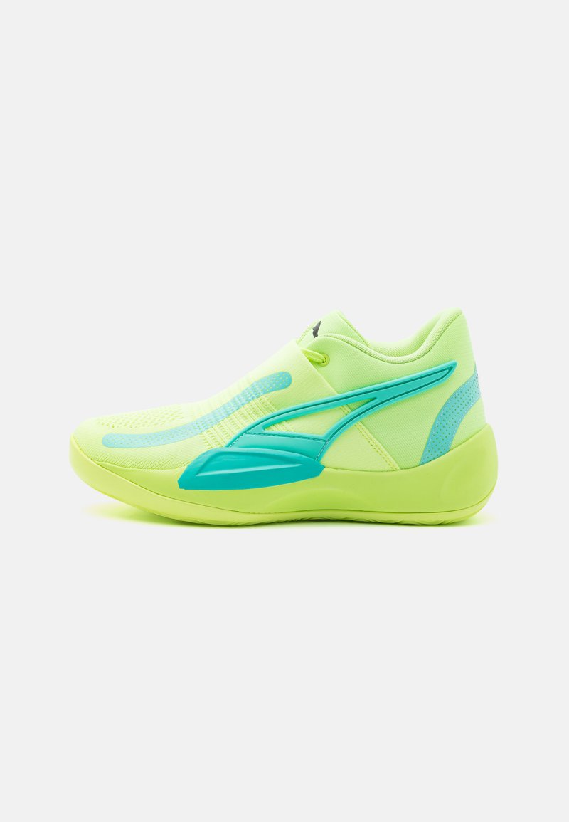 Puma RISE NITRO Basketball shoes fast yellow/electric peppermint