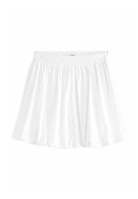 REGULAR FIT-BUBBLE HEM - Minijupe - white