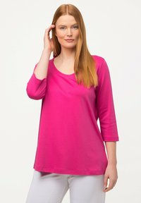 Ulla Popken COL ROND - Jednoduché tričko - rose fuchsia