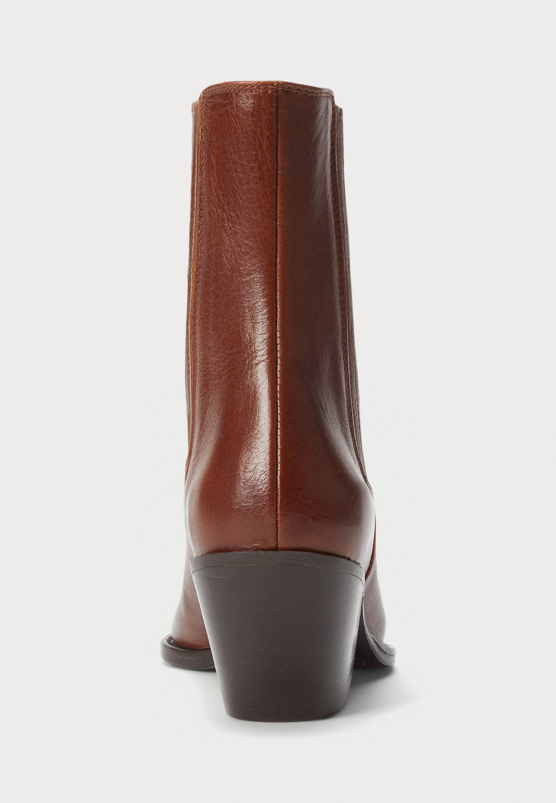 Bottines Western Femme à Talon Bloc - Cuir Synthétique, Bout Pointu, Style Cowboy