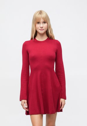 FIT FLARE MINI DRESS - Kampsunkleit - red