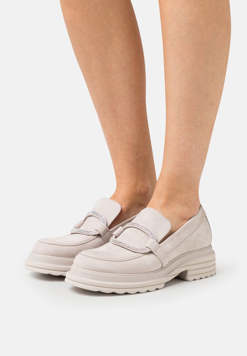 Kennel + Schmenger ZIP Scarpe senza lacci almond/crystal/beige