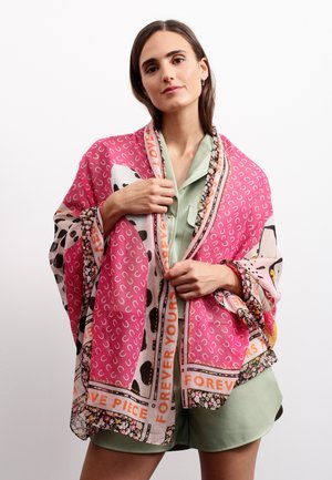 LOGO-SCHAL MIT XL-LEO-MOTIV - Scarf - pink