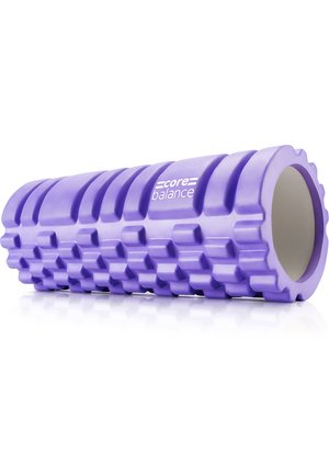 FOAM MASSAGE ROLLER GRID TRIGGER TARGET POINT GYM FITNESS PHYSIO - Fitness/yoga - purple