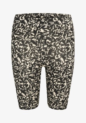 Kaffe KASALLY BIKE - Šortky - black white abstract print