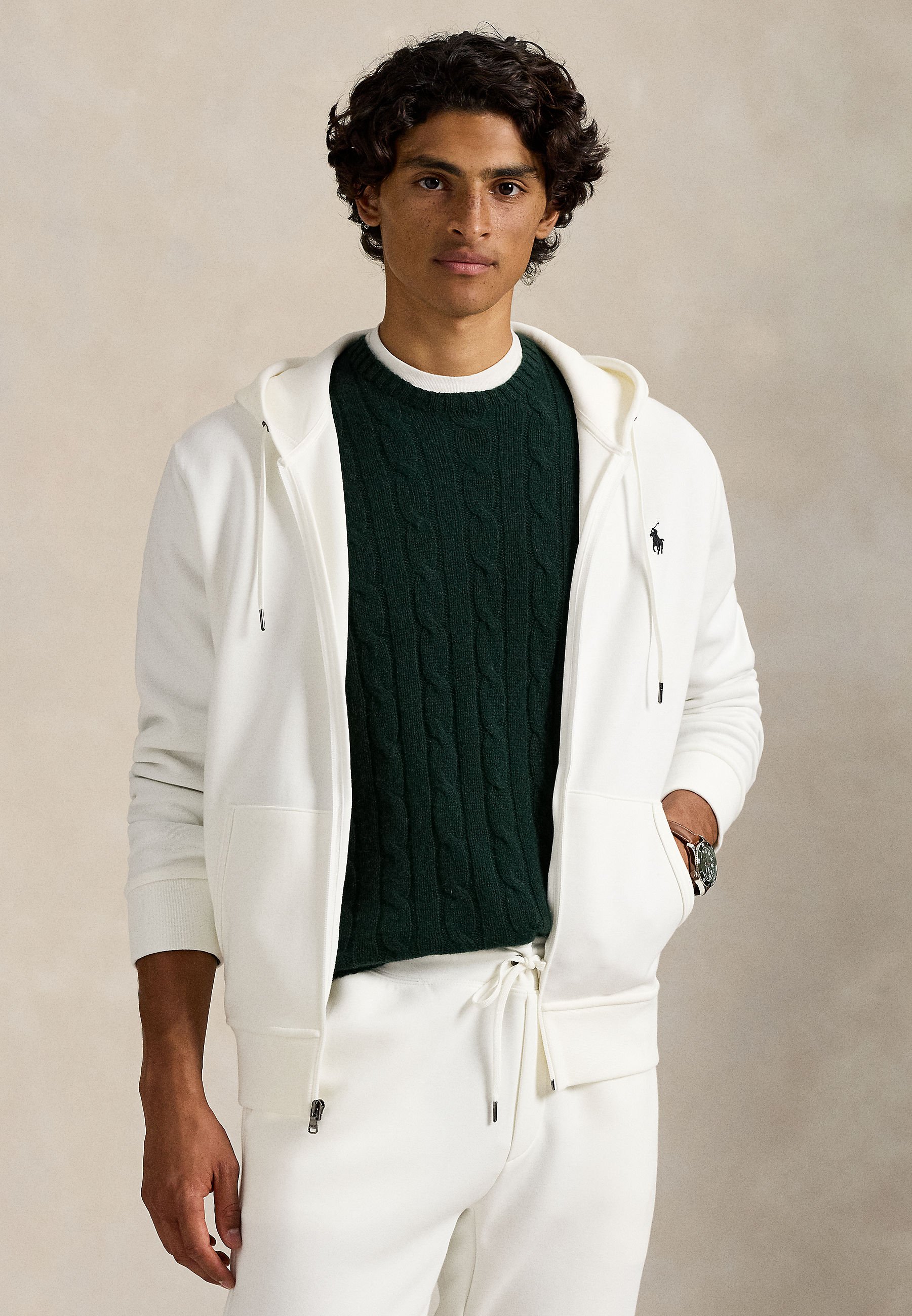 Polo Ralph Lauren DOUBLE KNIT FULL ZIP HOODIE - Zip-up sweatshirt