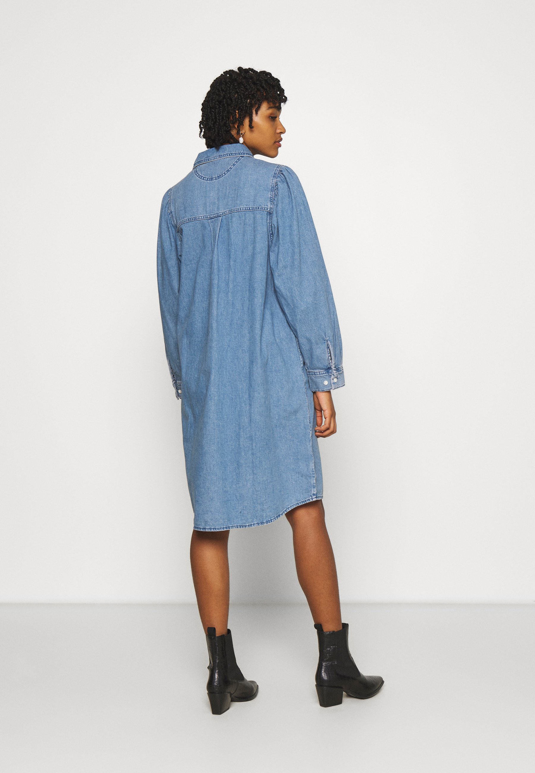 Monki Denim dress - blue medium dusty 