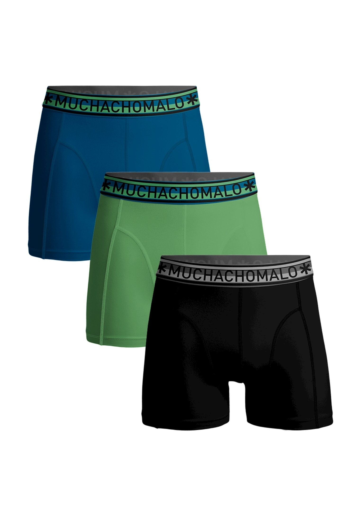 MUCHACHOMALO 3 PACK - Boxer shorts - blue green black/blue - Zalando.de