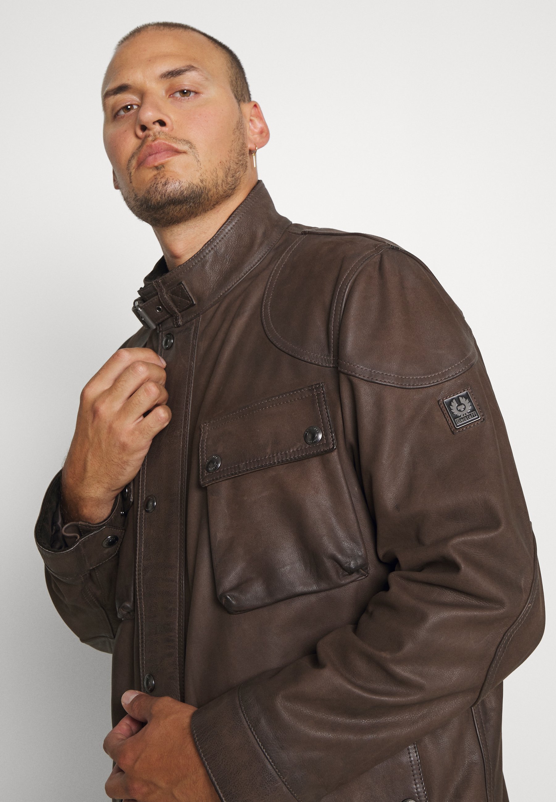 Belstaff FIELDMASTER - Chaqueta de cuero - taupe/marrón - Zalando.es