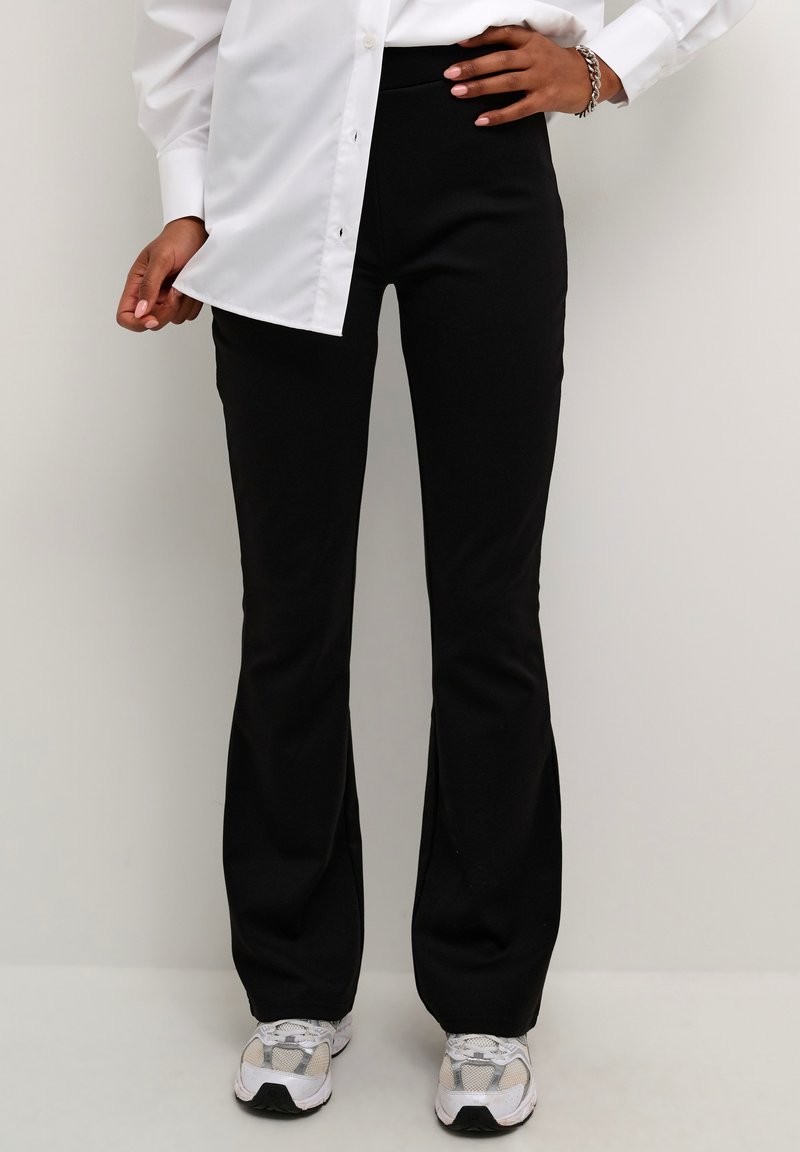 KAFFE KAserena Pinstripe Trousers Beige Melange/Black