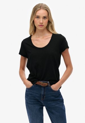 STUDIOS SCOOP NECK - T-shirt basic - black