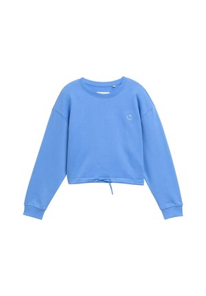 CROPPED MIT STICKEREI - Sweatshirt - sicilian blue
