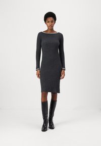 pure cashmere BOAT NECK DRESS - Džemperkleita - grey