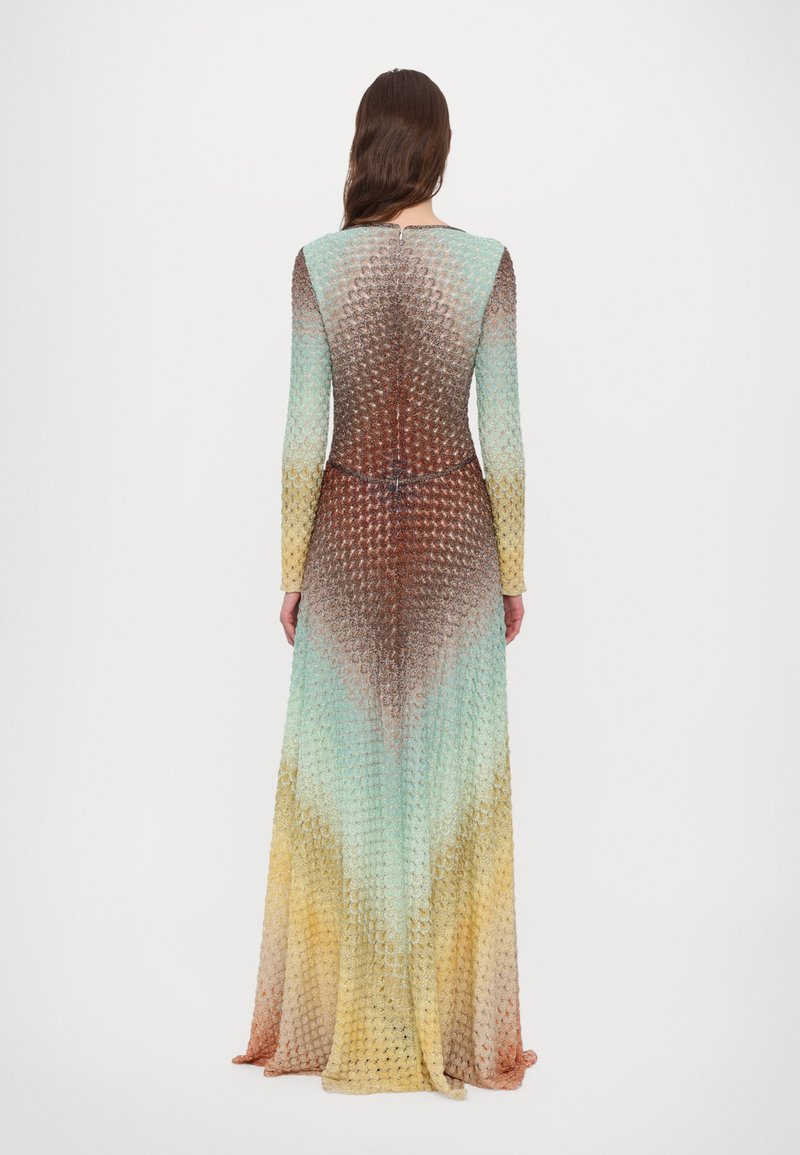 noah green dresses MISSONI BLACK/BLUE/GREEN KNIT DRESS – STORM IN A TEACUP main image 0