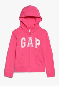 GAP LOGO - Majica s kapuljačom i patentnim zatvaračem - pink jubilee