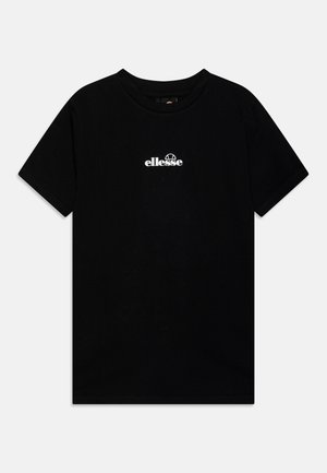 Černé bavlněné tričko s krátkými rukávy a kulatým výstřihem. Na hrudi má bílé logo "ellesse". Jednobarevné, hladká textilie.