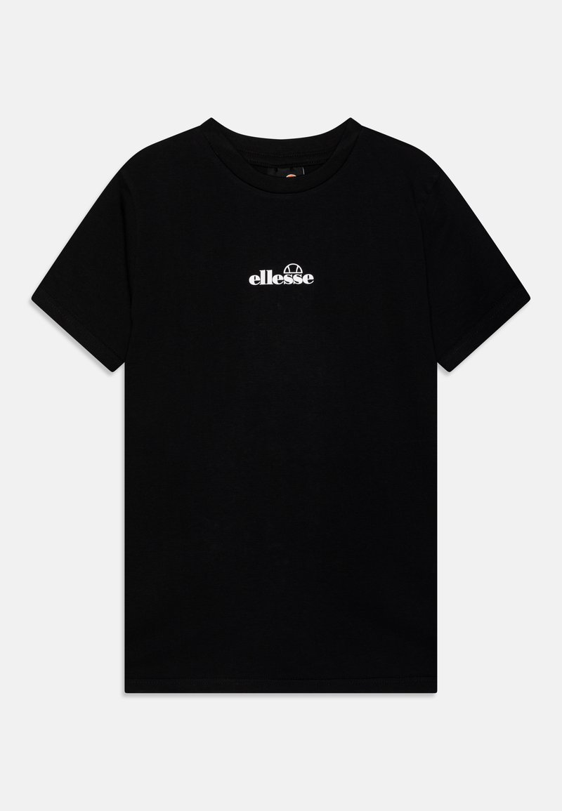 Černé bavlněné tričko s krátkými rukávy a kulatým výstřihem. Na hrudi má bílé logo "ellesse". Jednobarevné, hladká textilie.