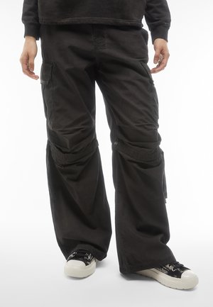 MELANIE CARGO - Pantaloni - black cold dyed