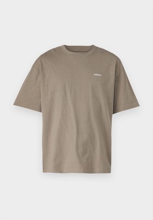 Hollister Co. Boxy Heavyweight Logo Crew T-Shirt - T-paita - fallen rock