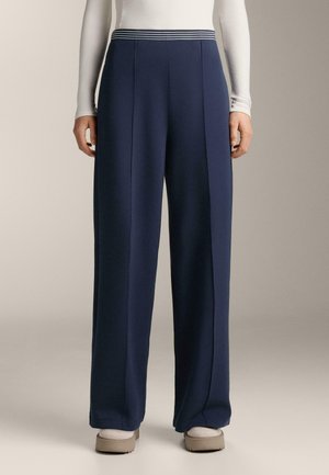 SUPER HIGH RISE WITH BRUSHED - Pantaloni - metallic blue