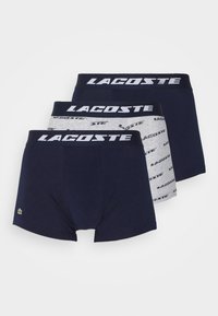 Lacoste 3PACK - Boxer aderenti - silver chine/navy blue