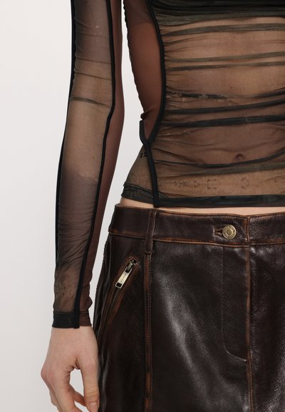 Feng Chen Wang DECONSTRUCTION GRENADINE - Long sleeved top - brown