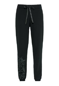 Soccx MIT GLITTER PRINT - Pantalones deportivos - black