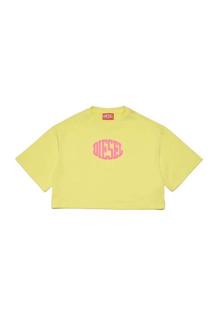 Diesel T-shirt print geel Diesel T-shirt print geel