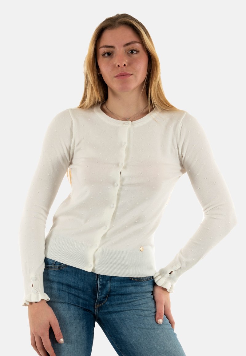Gilet Cardigan Femme Blanc Cassé - Marque La P’tite Etoile, Taille M (40/42) - Occasion Très Bon état