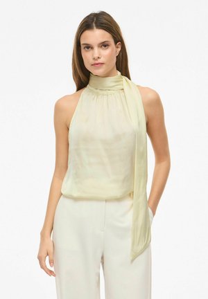 VILA TOP VISOFIE HALTERNECK - Blouse - pastel yellow