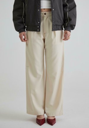 SOHO PLEATED - Pantaloni - cream