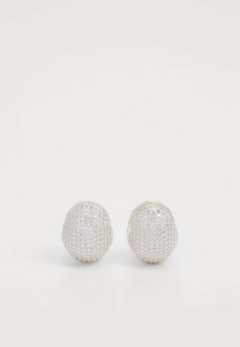 EMILI LOE PAVE EARRING - Auskarai - silver-coloured