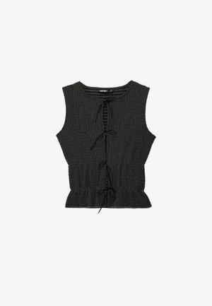 Koton, FRONT TIE SLEEVELESS BLOUSE . - Bluse - anthracite