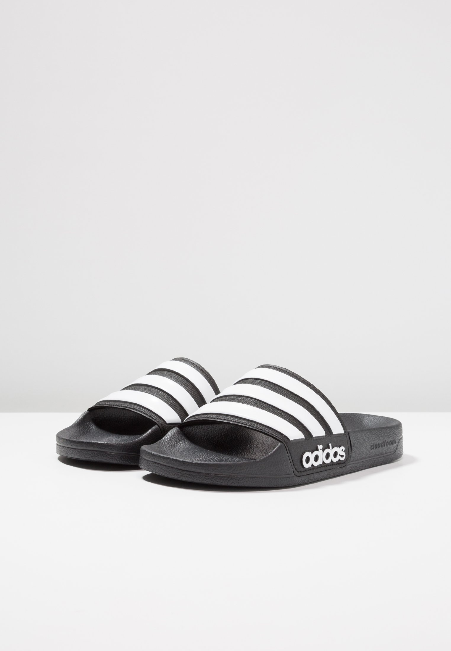 adidas Performance BADESCHUHE ADILETTE - Badslippers - core black/footwear  white/Zwart - Zalando.nl