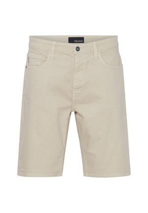 Beezist puuvillased lühikesed püksid sileda tekstuuriga, viie tasku ja ees klambri sulgemisega. Sirge lõike disain.