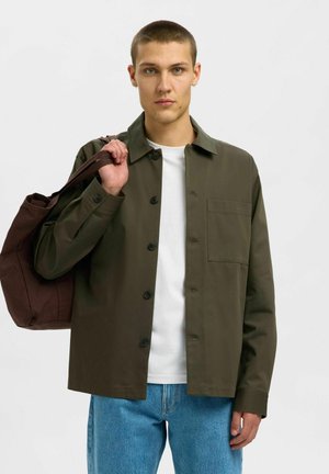 SLHTATE HEAVY OVERSHIRT - Leichte Jacke - forest night