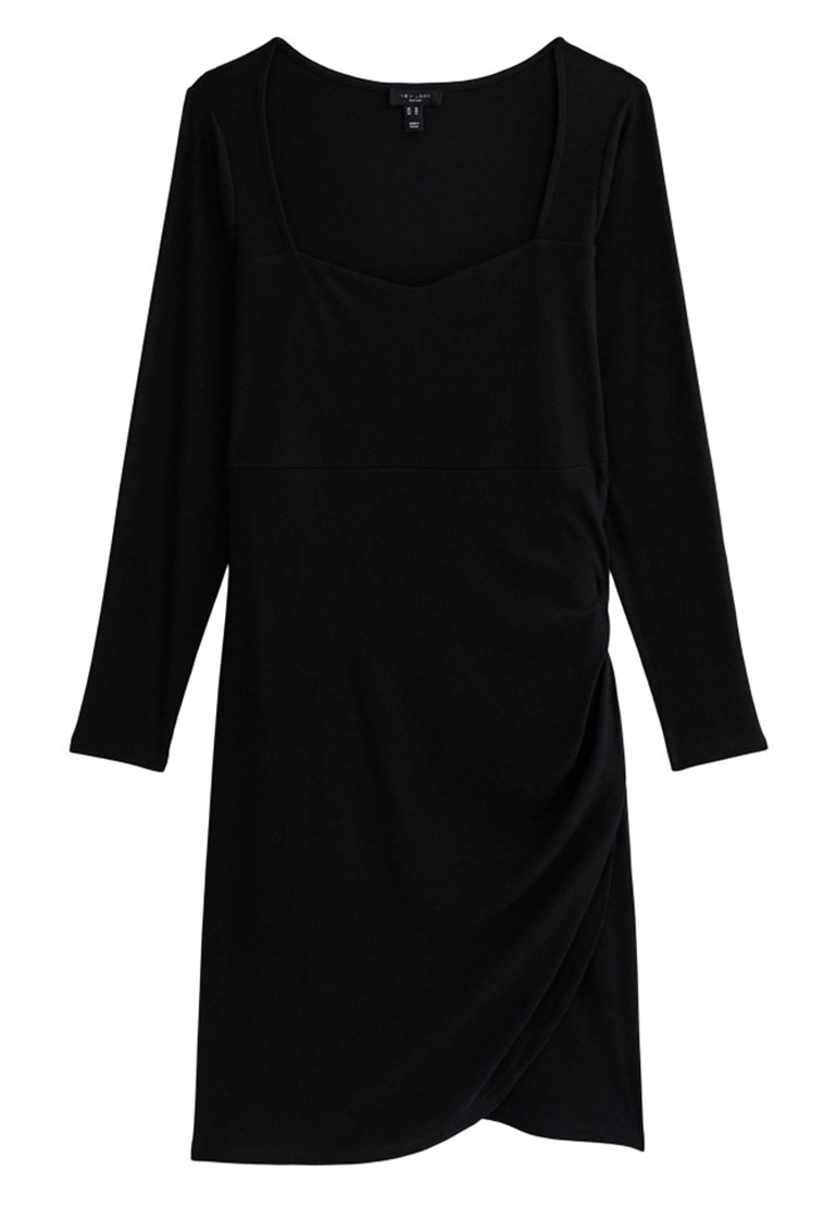New Look Curves Gebreide jurk zwart