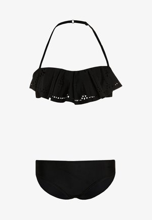 BANDEAU SPLIT BUF SET - Bikinit - black