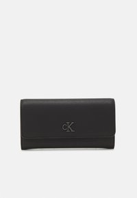 Calvin Klein Jeans MINIMAL MONOGRAM LONG FOLD SNAP - Portafoglio - black