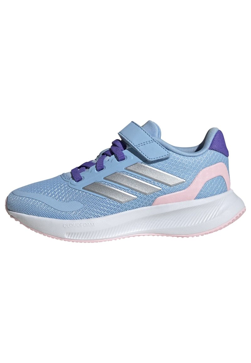 adidas Performance RUNFALCON 5   - Chaussures de running sur route - glow blue silver metallic clear pink